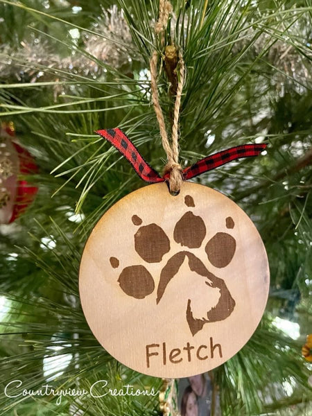 Paw Silhouette Ornament