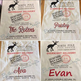 Santa Bag. Canvas & Personalized