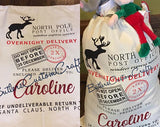 Santa Bag. Canvas & Personalized