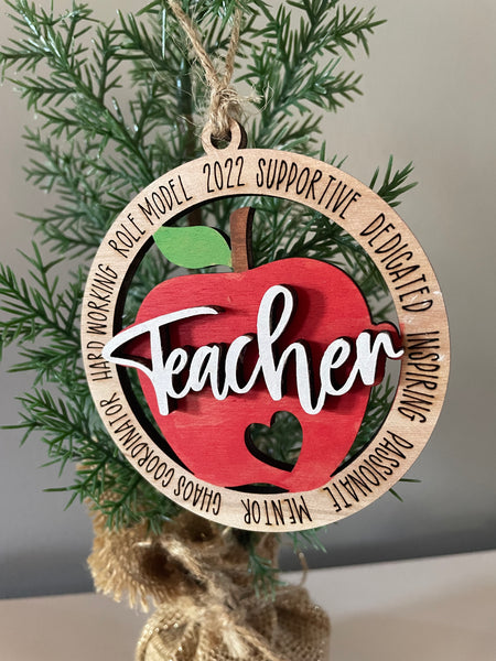 Teacher Ornament 3D