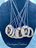 Shaggy Cow Silhouette Necklace