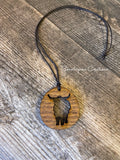 Shaggy Cow Silhouette Necklace