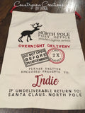 Santa Bag. Canvas & Personalized