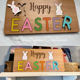 Happy Easter Puzzle Decor