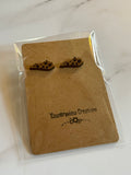 Kentucky Cheetah/leopard Earrings, wooden stud earrings