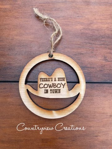 There’s a new cowboy in town ornament