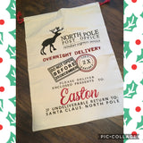 Santa Bag. Canvas & Personalized