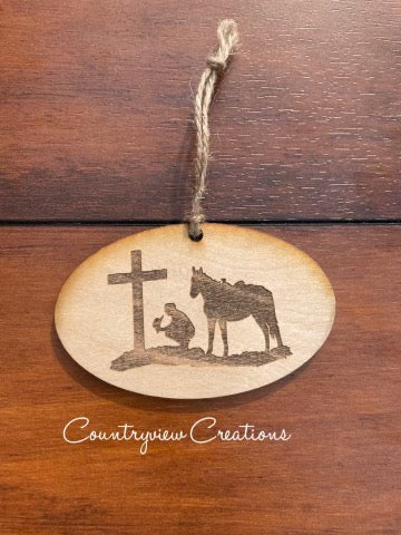 Praying Cowboy Ornament
