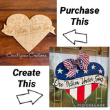 One Nation Under God- Unfinished Door Hanger