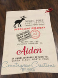 Santa Bag. Canvas & Personalized